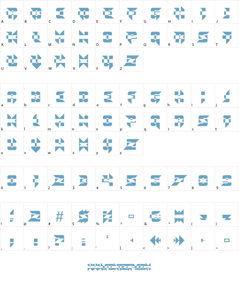 Toe the Line Font Character